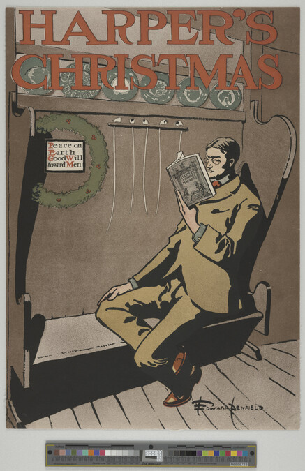 Alternate image #1 of Harper's Christmas (seated man reading)