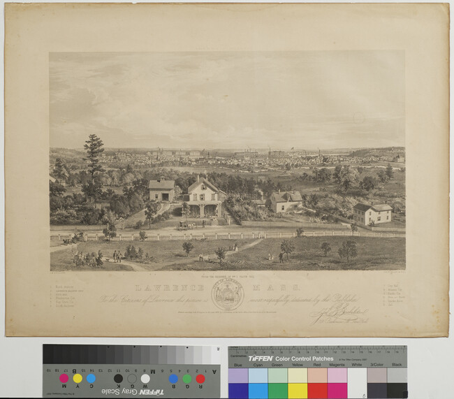 Alternate image #1 of Lawrence, Mass, from the Residence of Wm C. Chapin Esq, No. 12, from Album of New England Scenery