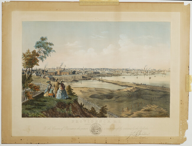 Providence, RI, Harbor View, Taken from the Grounds of Geo. W. Rhodes, Esq. No. 19, from Album of New England Scenery