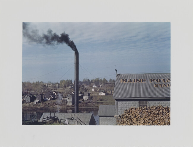 Starch factory along Aroostock River, Cariboo, Maine, October 1940