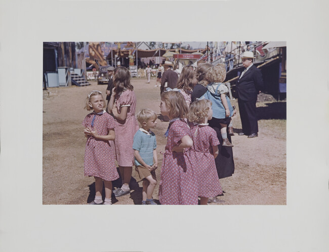 Barker at the Grounds, Vermont State Fair, Rutland, Vermont, September 1941