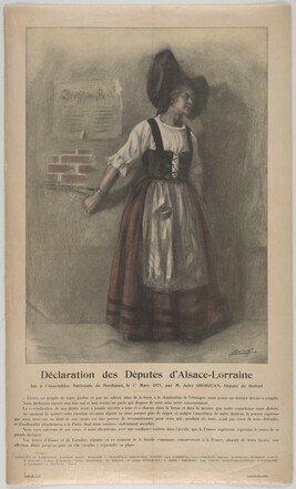 Déclaration des Députés d'Alsace-Lorraine (Declaration of the Alsace - Lorraine Parliament)