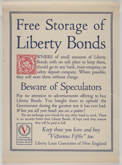 Free Storage of Liberty Bonds