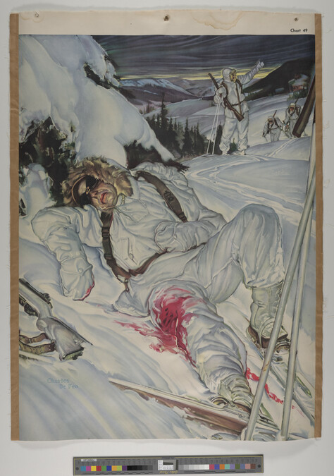 Alternate image #1 of Untitled (Wounded Soldier Lying in Snow)