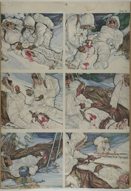 Untitled (Soldier Rescuing Wounded Soldier in Snow)