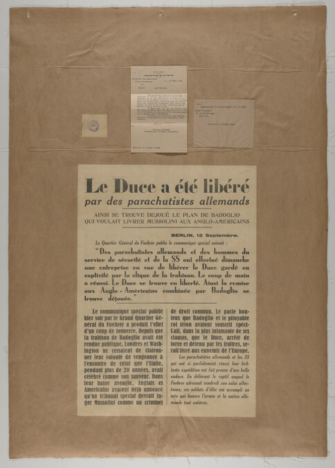 Alternate image #3 of Le Duce a été liberé par des parachutistes allemands (notice) (The Duce was liberated by german paratroopers)