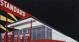 Standard Station (Night), after Ed Ruscha (Pictures of Cars)
