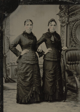Studio Portrait of Two Young Women