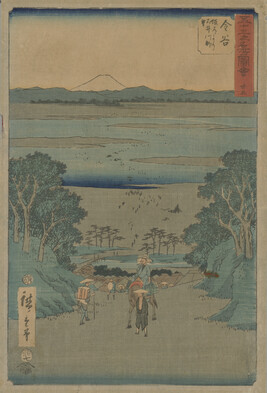 No. 25, Kanaya: View of the Ôi River from the Uphill Road (Kanaya, Sakamichi yori Ôigawa chôbô)