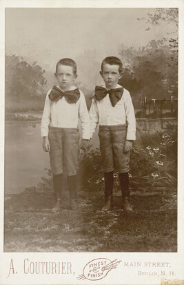 Studio Portrait of Two Boys (possibly twins)