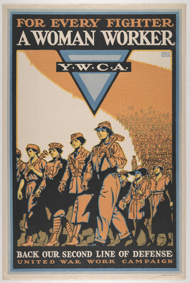 For Every Fighter A Woman Worker, Y.M.C.A. - Back Our Second Line of Defence