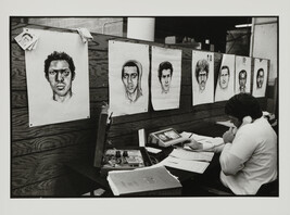 Task Force Headquarters with portraits (composite drawings) as possible suspects, Atlanta, Georgia