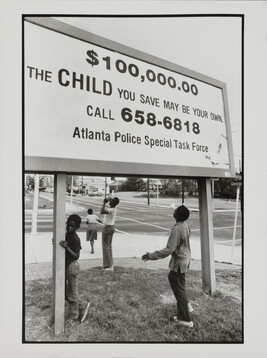 A vast billboard asking residents to help the Task Force, Atlanta, Georgia