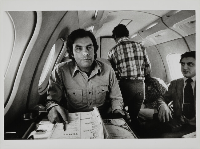 Felipe Gonzalez (age 34), leader of the Spanish Workers Socialist Party and friend of the Prime Minister, touring the country in his private plane during recent election campaigns