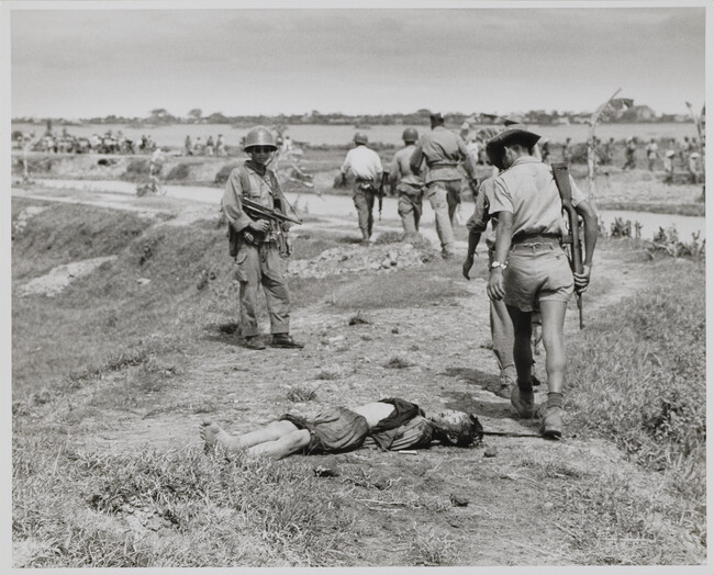 French military patrol, Capa's last photo. On the road from Namdinh to Thaibinh, May 25th, 1954