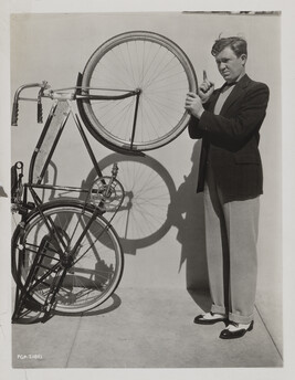 Stuart Erwin with Bicycle
