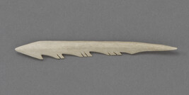 Grey Projectile Point made of Caribou Antler