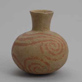 Jar, with red spiral design, Nodena red-on-buff style