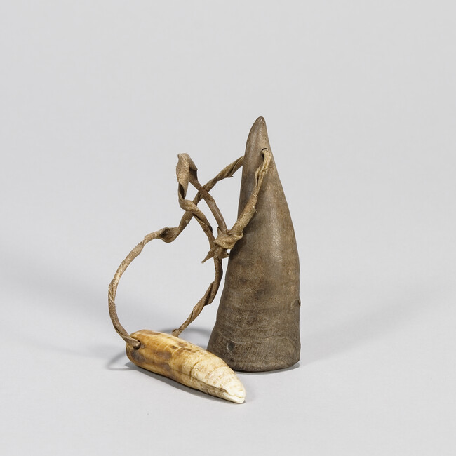 Horn and Leather Amulet