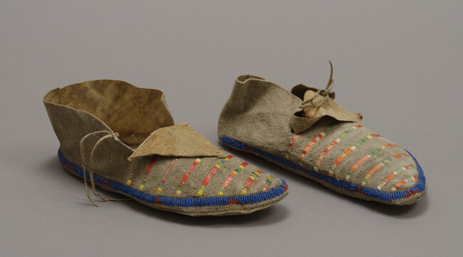 Quill Decorated Moccasins
