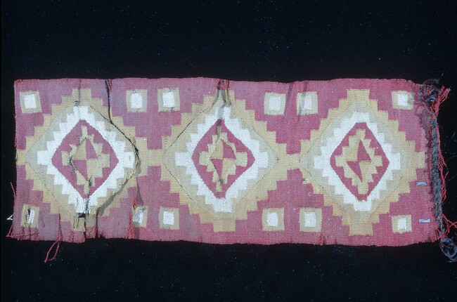 Textile Fragment with a Repeated Geometric Design, Central waistbane of 