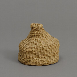 Braided Cornhusk Salt Bottle Basket (Stopper missing)