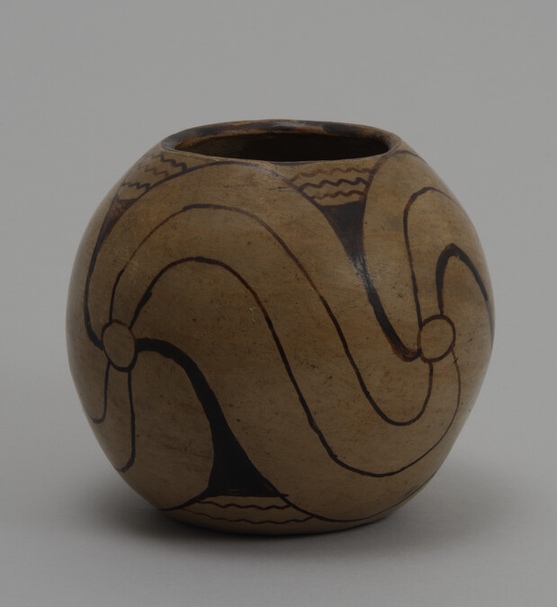 Pot with Wave and Swirl Design