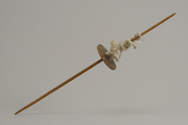 Spindle with wool