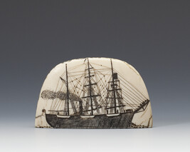 Scrimshaw depicting a Steam Whaling Ship