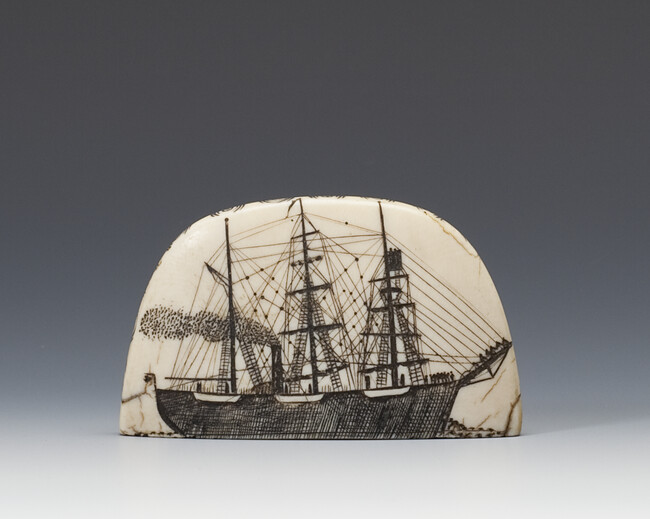 Scrimshaw depicting a Steam Whaling Ship
