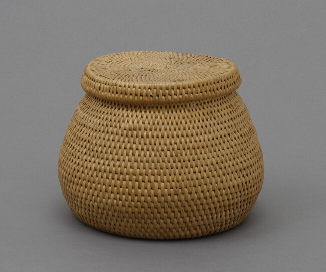Basket with Cover made of Willow Roots