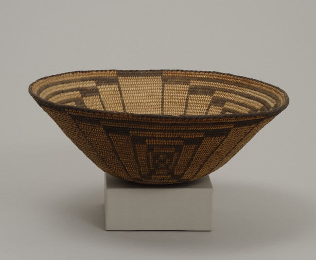 Basket in a deep bowl shape