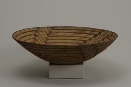 Basket in a shallow bowl shape