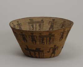 Basket in a deep bowl shape