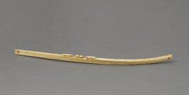 Curved bow for a Bow Drill, with Carved Seal Heads and Polar Bears