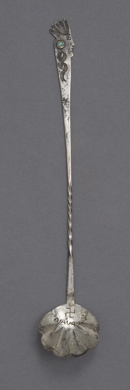 Silver Spoon with Whirling Log symbol (made for sale)