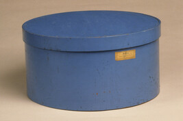 Commercial Box and Lid, formerly containing Safforn, Carthamus tinctorius, sold by the Shakers