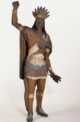 Tobacconist Shop Figure of a Native American Man (from Kelleher's Smoke Shop at 2 State St.,...