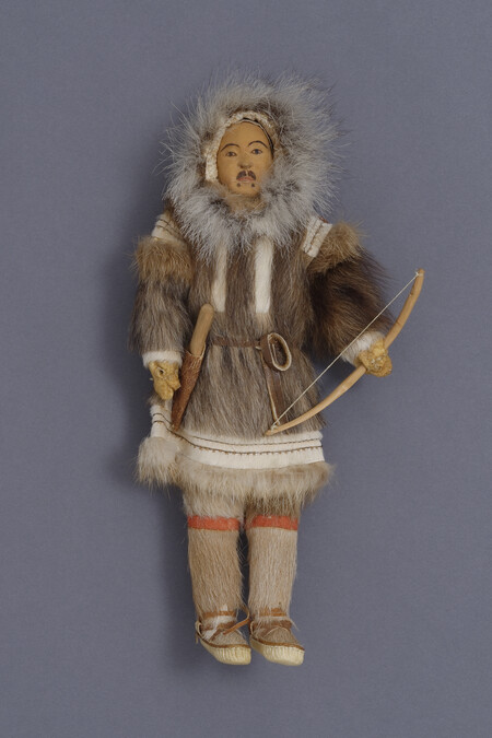 Doll representing an Iñupiaq Man with a Bow and Hunting Knife
