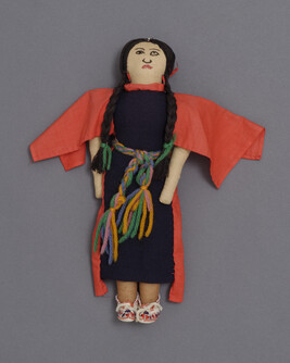 Doll representing a Ka'igwu Woman wearing a Battle Dress of the Ton-Kon-Ga (the Kiowa Black Leggings...