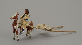 Doll representing an Inunaina Woman, Child and Horse