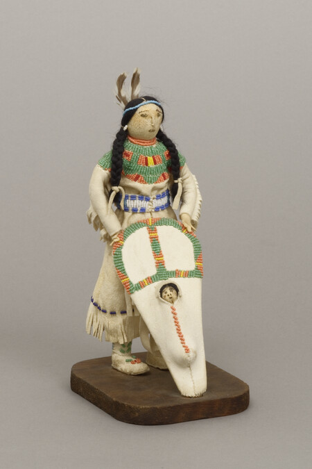 Doll representing a Shoshone Woman with her Baby in a Cradleboard