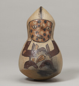 Single-spout Bottle in the Form of a Hooded Figure (one of a pair)