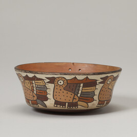 Bowl depicting a Procession of Spotted Birds (one of a pair)