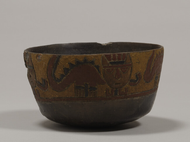 Bowl Depicting a band of Mythical Spiked Creatures