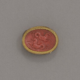Sealing Wax Impression of a Cameo or Intaglio (Hippocamp)