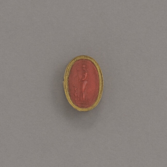 Sealing Wax Impression of a Cameo or Intaglio