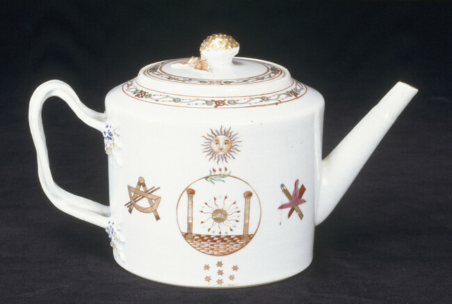 Chinese Export Masonic Teapot
