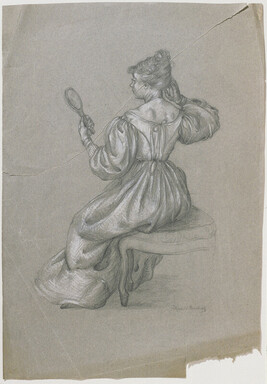 Untitled (Seated Woman Holding Mirror)