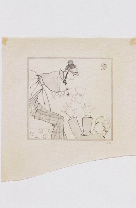 Untitled (Woman Holding Paper, Man Falling Down)